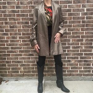 Vintage DERO by Rocco D’Amelio Genuine Leather Long Coat-Rome/NewYork, Women XL